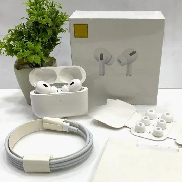 AirPods Pro 2 Wireless Earbuds – White & Black with Active Noise Cancellation & MagSafe Charging Case