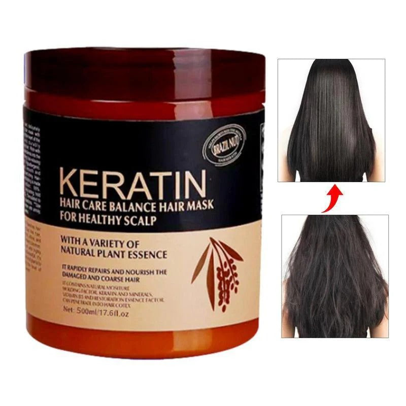 Professional Keratin Hair Repair Mask Deep Conditioning Treatment For Frizzy Damaged And Chemically Treated Hair - 500ML