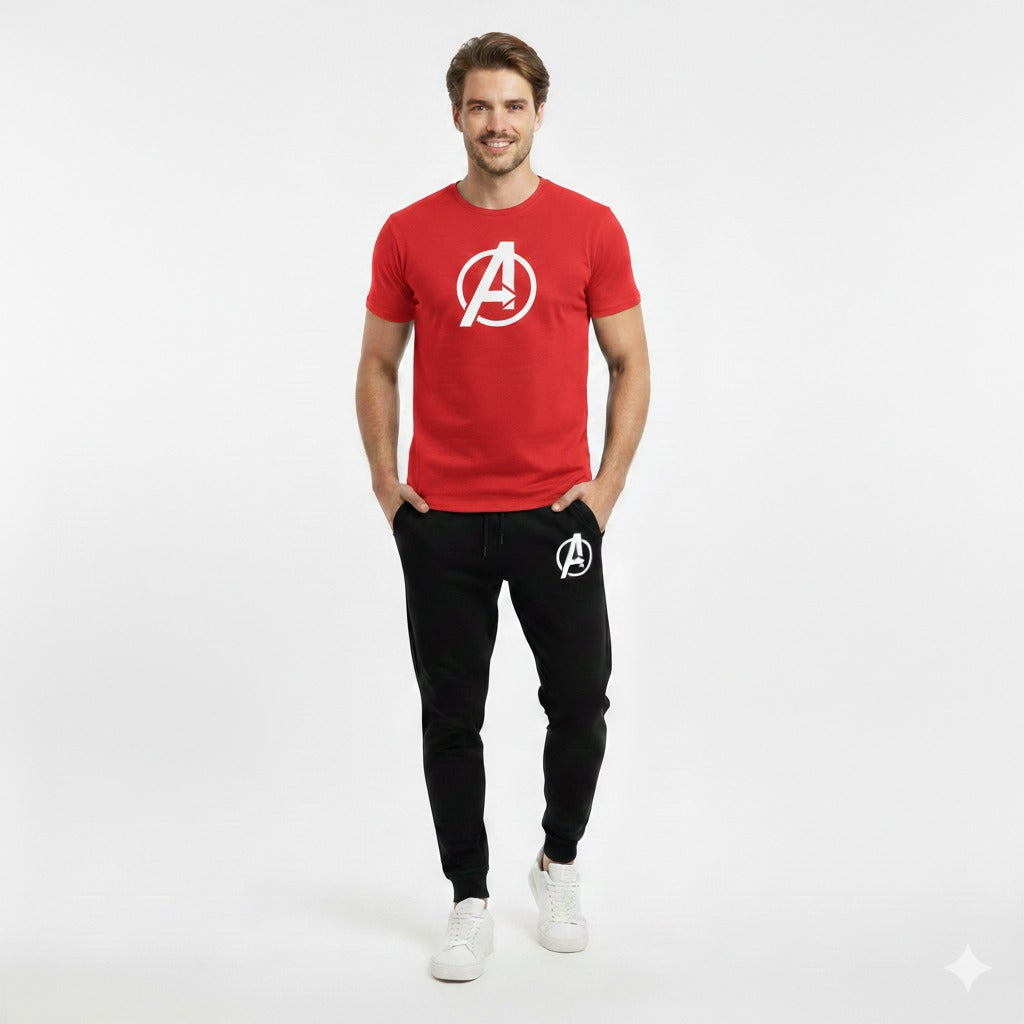 Stylish two Peice A Printed Round Neck Half Sleeves Casual Tracksuit Amazing And Trendy T Shirt And trouser for men and boys Gym Part Shirt And Jogging Track