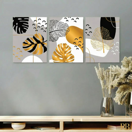 Set of 3 Premium Wall Art Photo Tiles – Modern Home Decor Sets 8x11|with frame